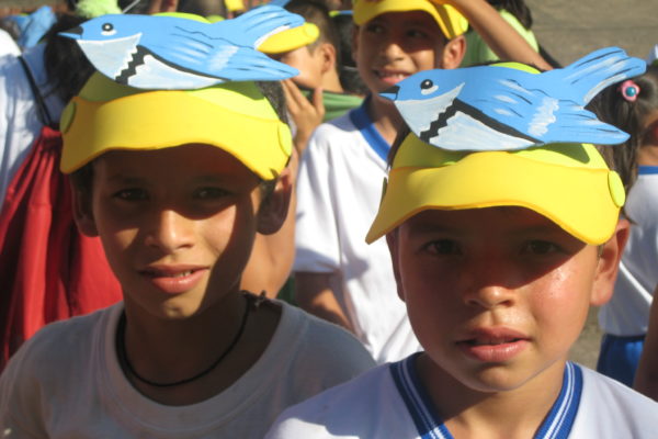 Children at Migratory Bird Festival in Colombia.