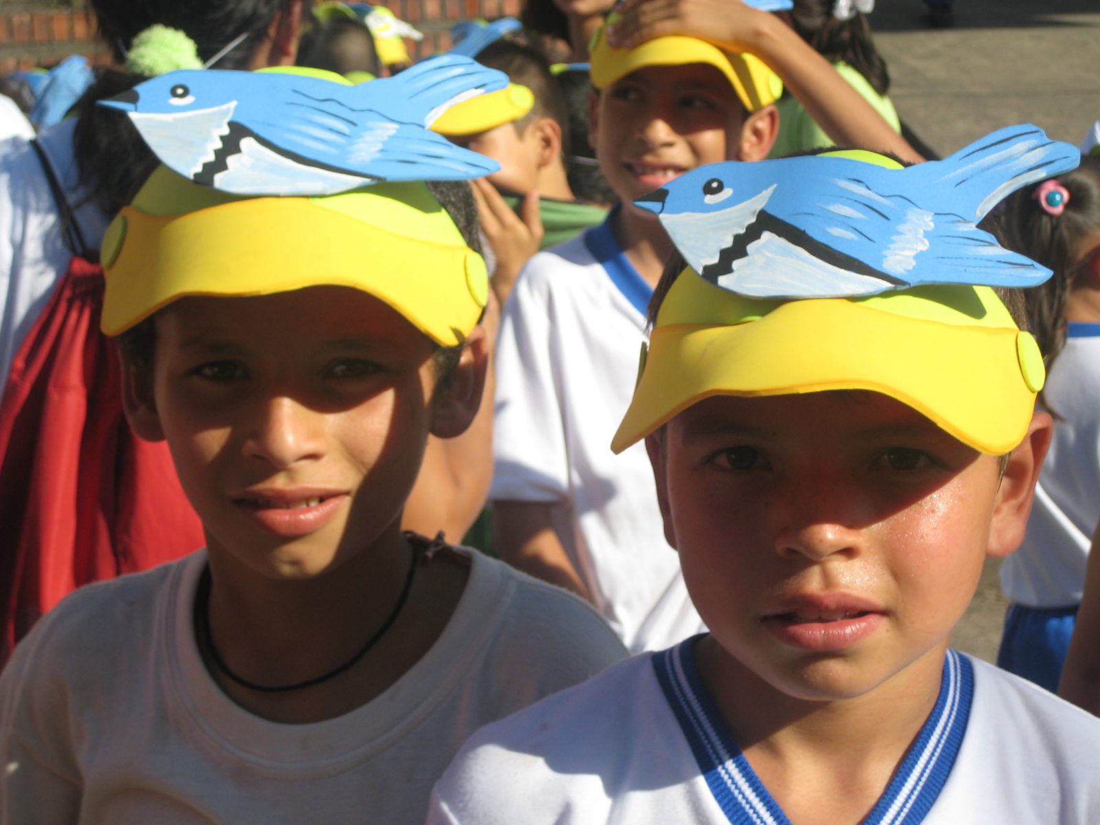 Children at Migratory Bird Festival in Colombia.