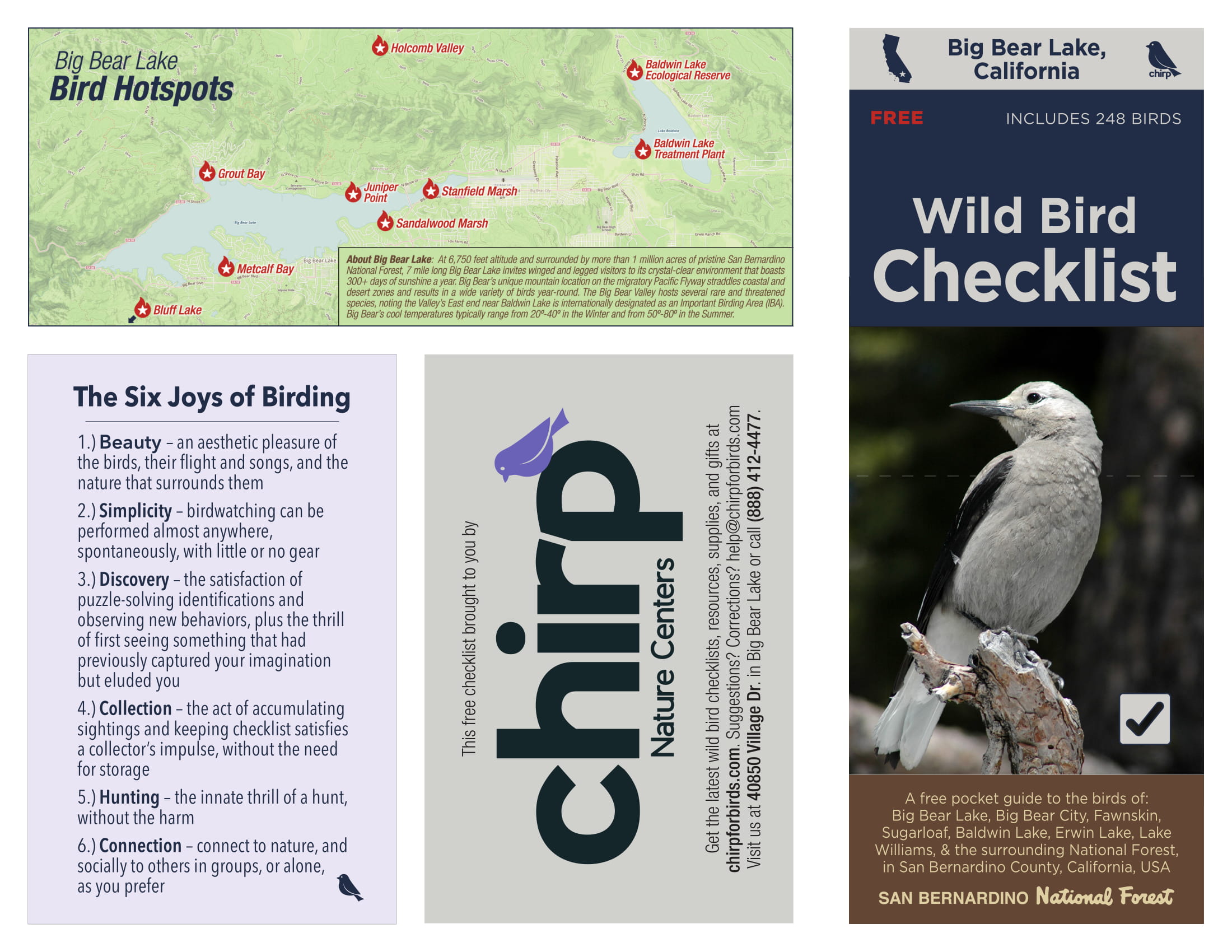 Wild Bird Checklist For The Big Bear Area – Chirp Nature Center