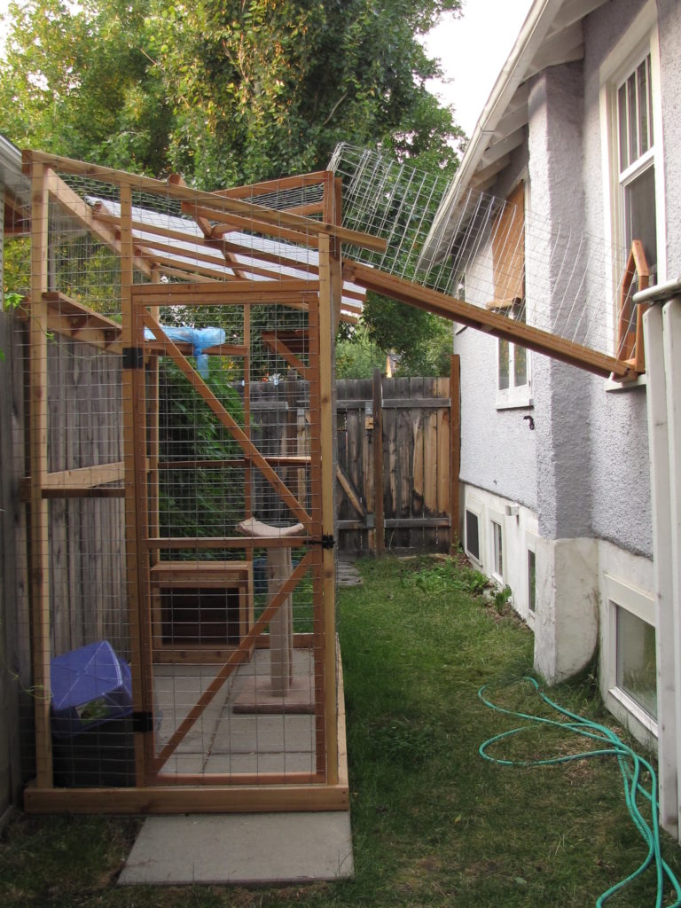 Home-built catio enclosure.