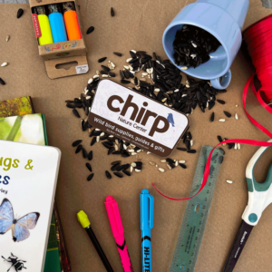 Crafts displayed on a table