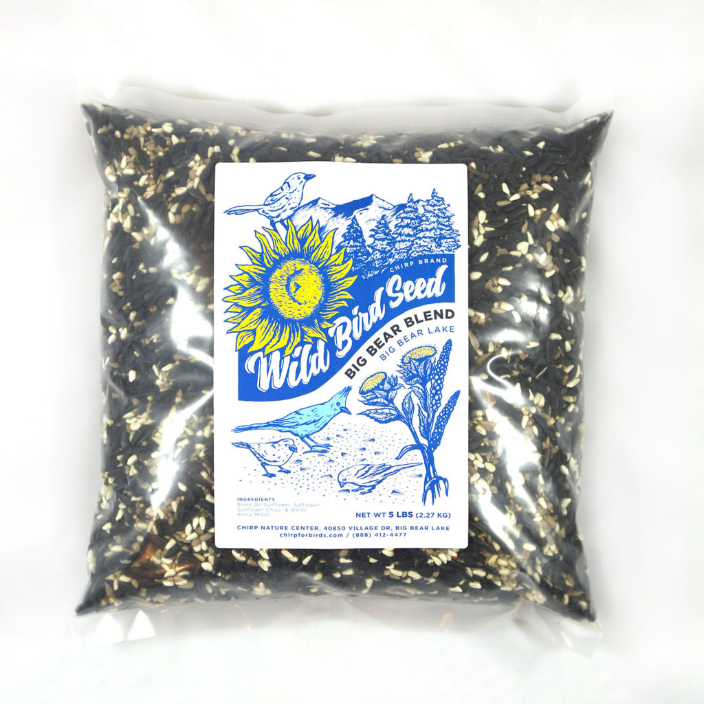 A 5-lb. bag of Chirp's Big Bear Blend, a seed blend available with our new seed subscription service.