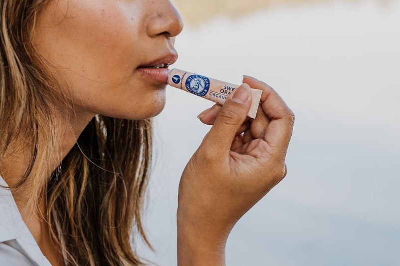 Blue Heron Botanicals lip balm, now available at the Chirp store.