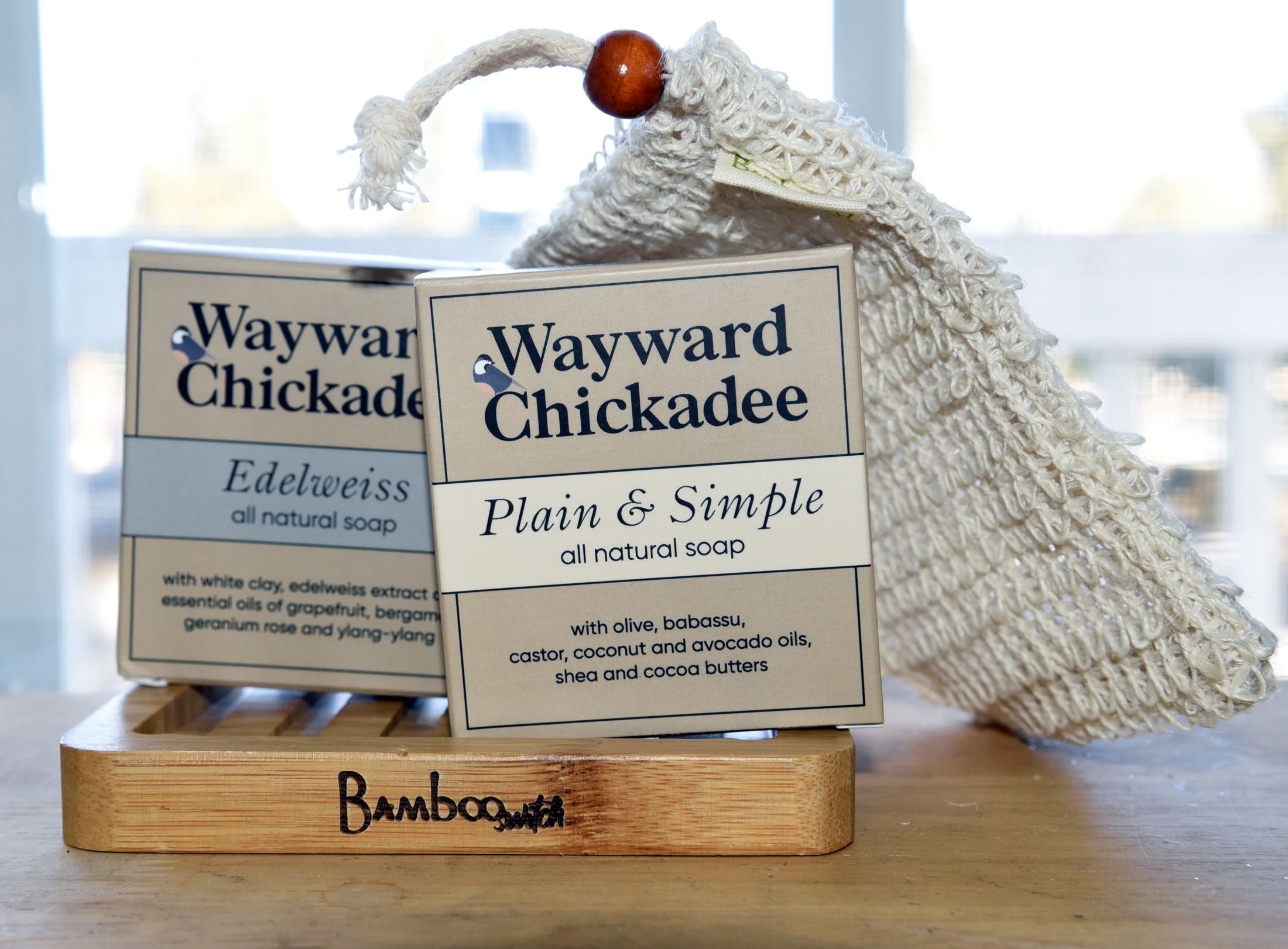 Wayward Chickadee products, available at the Chirp store.