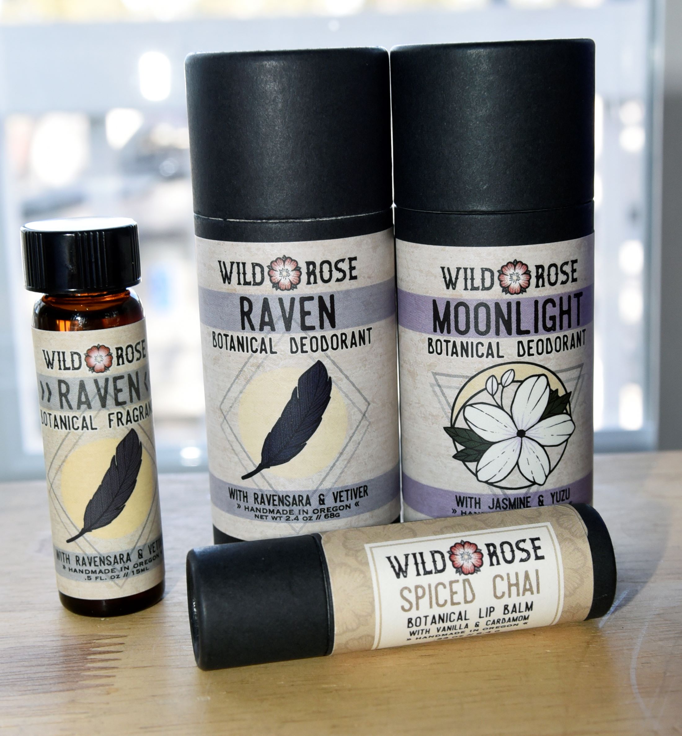 Wild Rose products, now available at the Chirp store.