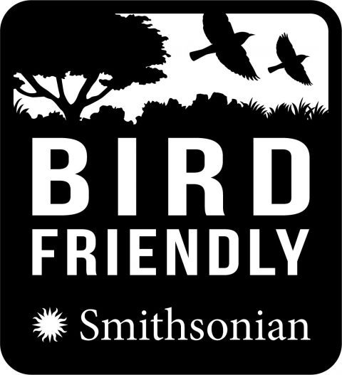 The Smithsonian Bird Friendly Coffee certification label.