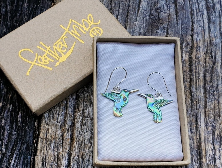 Abalone Hummingbird Earrings, available at the Chirp store.