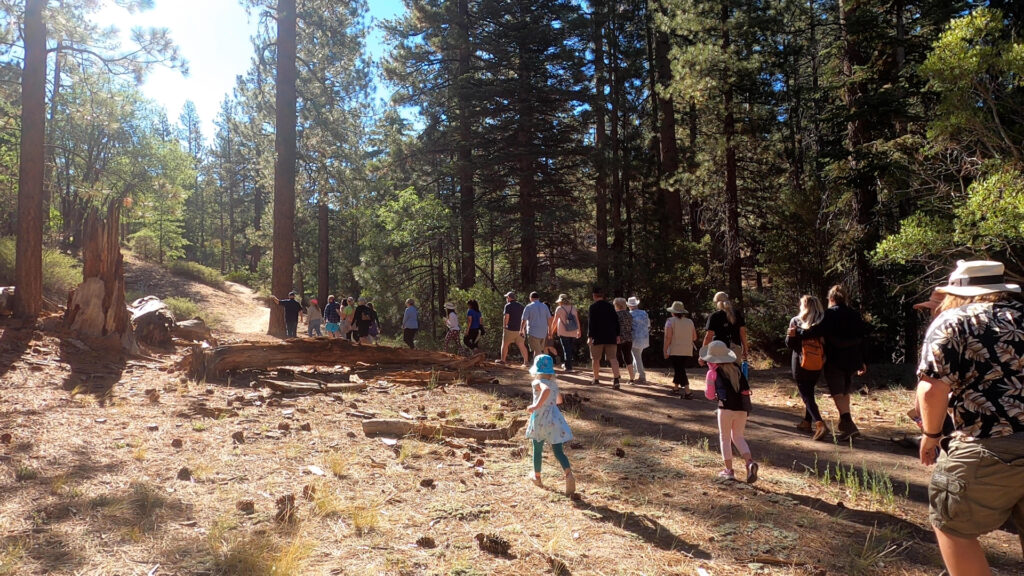Birders on the Happy Hills Trail in Big Bear Lake.