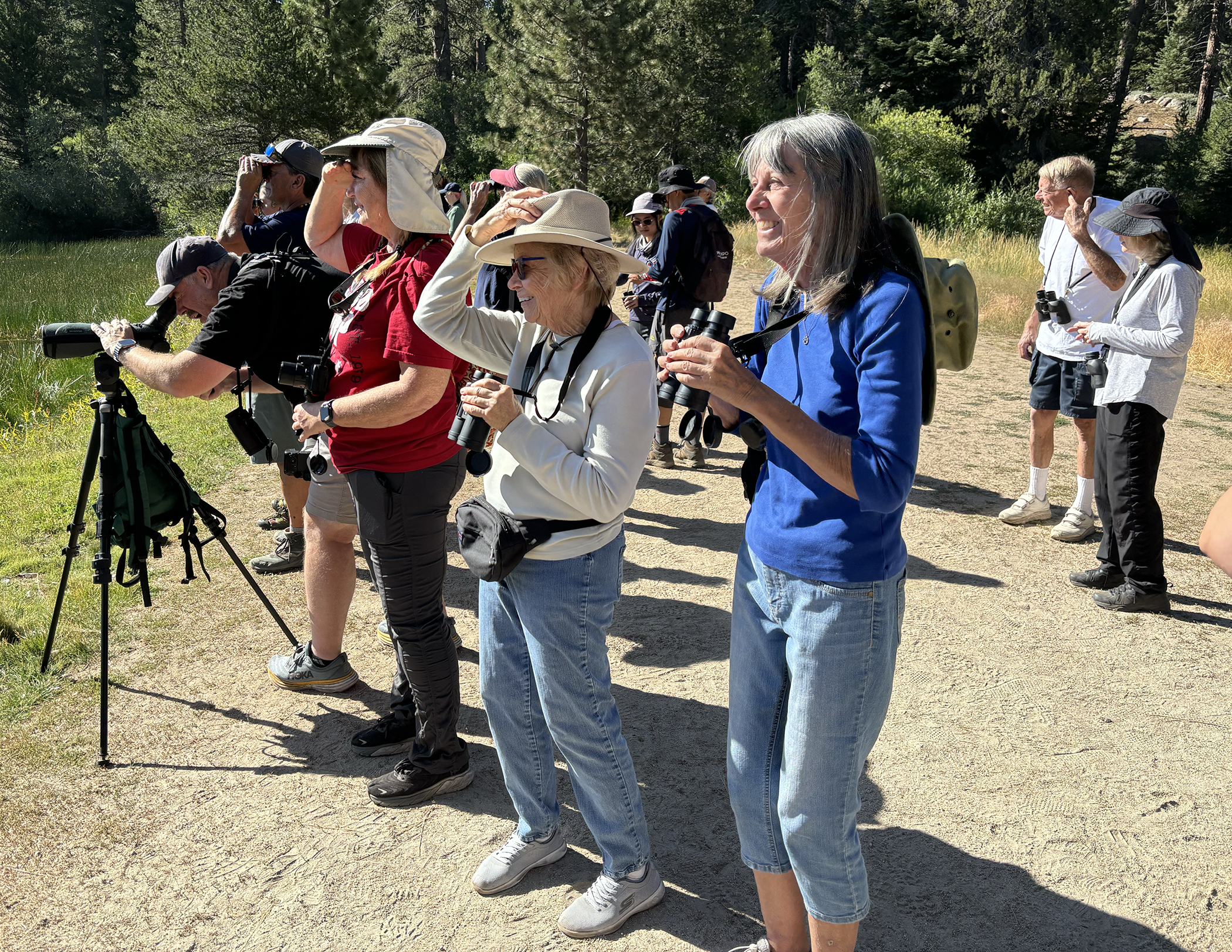 Bird walk participants